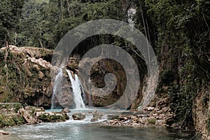 Scenic view of Kawasan Falls Canyoneering Badian Cebu Philippines