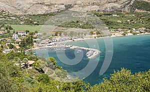 Scenic view on Keri sandy beach on south west coast of Zakynthos island, Greece