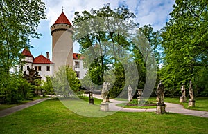 Scenic view of Konopiste castle near Prague, Benesov, Czech republic