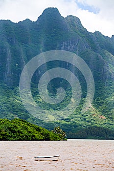 Scenic view of Kualoa Ridge, Hawaii from Walahole photo