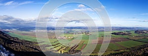 Scenic view from Kyffhaeuser monument to the Harz landscape photo