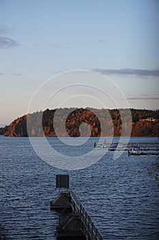 Scenic view of a lake against the sky