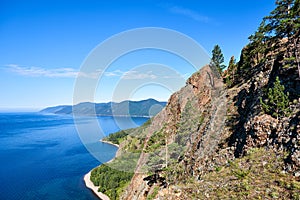 Scenic view of Lake Baikal