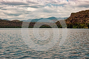 Scenic view of Lake Chala in Kenya/Tanzania border photo