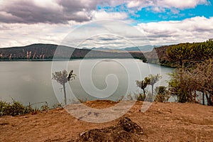 Scenic view of Lake Chala in Kenya/Tanzania border photo