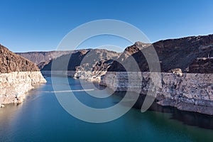Scenic view of lake at Hoover Dam