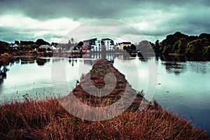 Scenic view of a lake located in Ireland in the winter season