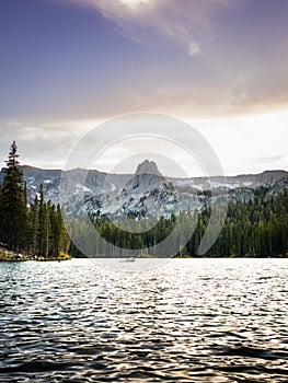 Scenic view of Lake Mamie in California. photo