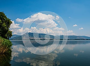 Scenic view of Lake Orestiada in the city of Kastoria, Greece