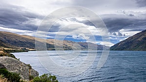 scenic view at lake Te Anau New Zealand photo