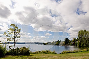 Scenic view of Lake Washington