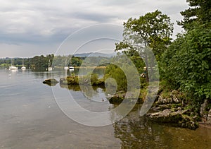 Scenic View of Lake WIndermere in Ambleside, Cumbria, UK