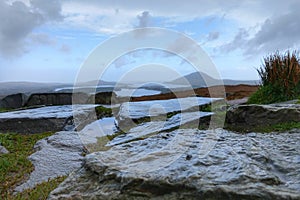 Scenic view of a landscape in Connemara National Park in Letterfrack Ireland