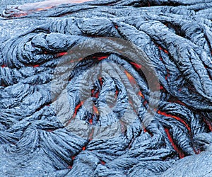 Scenic view of lava flow