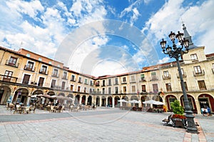 Scenic view of Leon Major square. Leon, Spain. photo