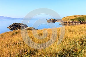 Scenic view of Llanddwyn island