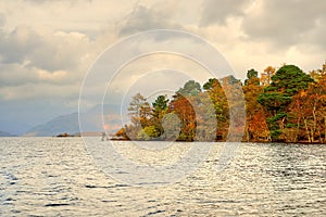 Scenic view of Loch Lomond, Scotland, UK