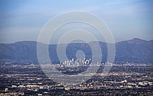 Scenic view of Los Angeles downtown and skyline