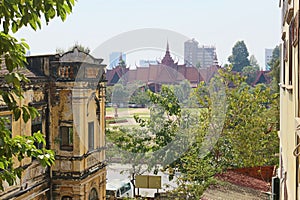 Scenic view on the Mansion Heritage Bar and National Museum of Cambodia