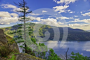 Scenic view of Maple Bay in Vancouver Island, BC