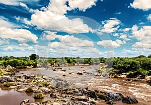Scenic view at Mara River in Africa