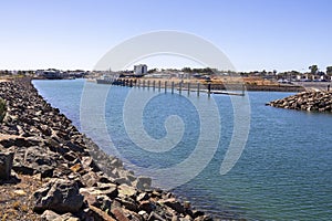 Scenic view of Marina channel at Wallaroo