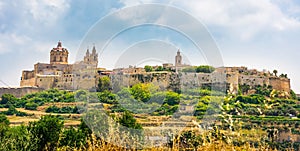 Scenic view on Mdina