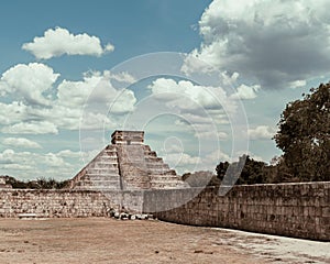 Scenic view of the Mesoamerican pyramids