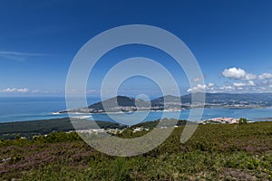 Scenic view of the Minho River Mouth