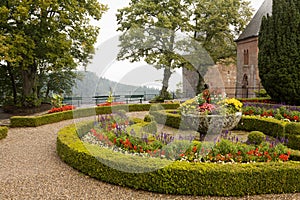 A scenic view in Mont Sainte-Odile abbey in France