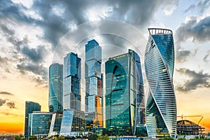 Scenic view of the Moscow City International Business Center, Ru