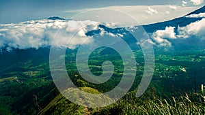 Scenic view from Mount Andong against the sky