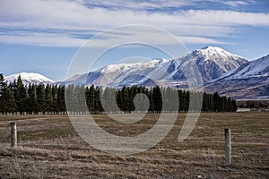 Scenic view of Mount Somers, New Zealand