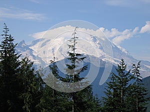 Scenic view of Mt. Rainier from Highway 410.