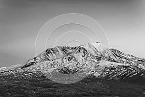 Scenic view of mt st Helens with snow covered in winter when sunset ,Mount St. Helens National Volcanic Monument,Washington,usa