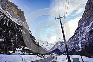 Scenic view of Murren Village, a small but very beautiful village in Switzerland