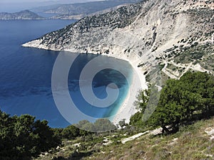 Scenic view of Myrtos beach