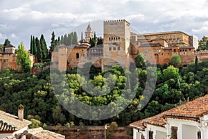 Scenic view of the Nasrid Palace located in the city of Granada, Spain