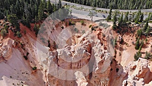 Scenic view of natural bridge rock formation in Zion Canyon National Park, Utah, US