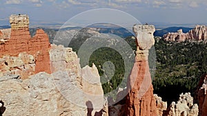 Scenic view of natural bridge rock formation in Zion Canyon National Park, Utah, US