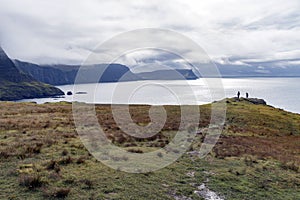 Scenic view from Neist Point on the Isle of Skye in Scotland