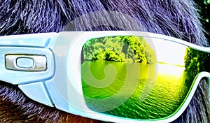 Oakley shades with scenic view photo