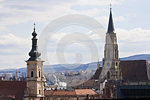 Scenic view of old center with broaches, Cluj-Napoca