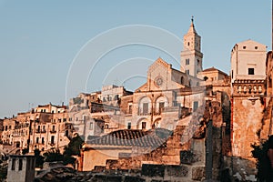 Scenic view of the old city of Sassi di Matera in Italy photo