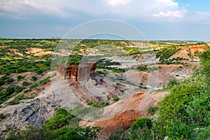 Scenic view of Olduvai Gorge