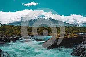 Scenic view of Osorno Volcano.