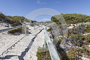 Scenic view over one of the beaches of Rottnest island, Australia.