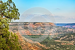 Scenic view over the Palo Duro Canyon State Park