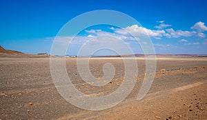 Scenic view of the panoramic desert landscapes of Loiyangalani District in Turkana County, Kenya