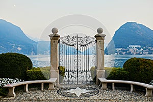 Scenic view from Parco Civico-Ciani in the town of Lugano